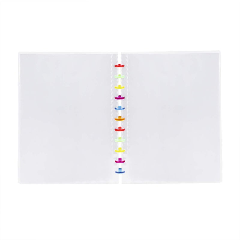 Ylucky Spiral-Bound Presentation Book 20 Sheets Clear Pockets Polycovers Plastic Multi Pocket Folders Letter Size Document Project Organizer Art Portfolio Clear Book Storage Book for Business School Office - Image 5